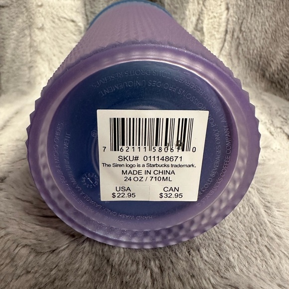 *BRAND NEW* Starbucks Ombré Blue/Purple Studded TUMBLER (24 oz) - Picture 5 of 8